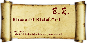 Bindseid Richárd névjegykártya