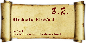 Bindseid Richárd névjegykártya