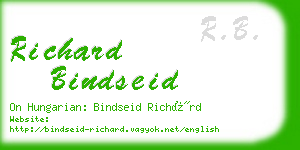 richard bindseid business card